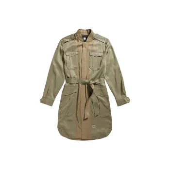 G STAR RAW Long Sleeved Dresses Women's Khaki Green