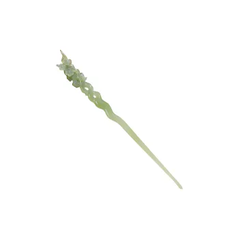 Jade Charm Yao Hetian Jade Hairpin Green Jade Women's