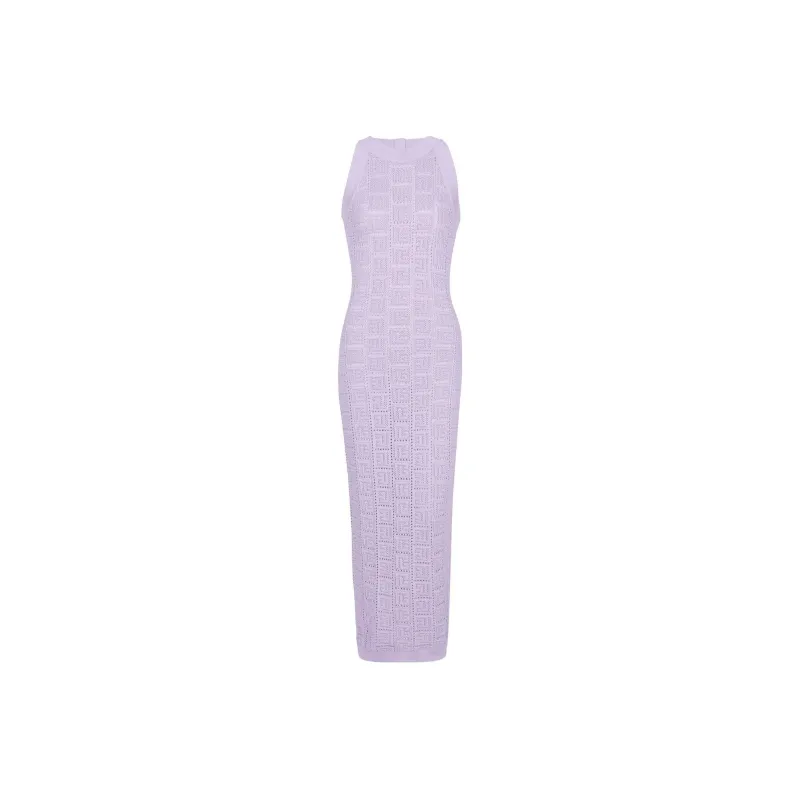 BALMAIN Sleeveless Dresses Women's Purple-0