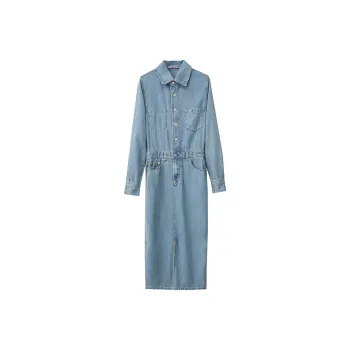 AMII Long Sleeved Dresses Women's Denim Blue
