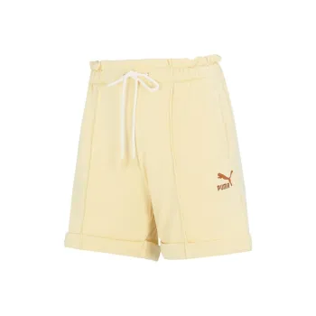 PUMA Casual Shorts Women's Beige Yellow