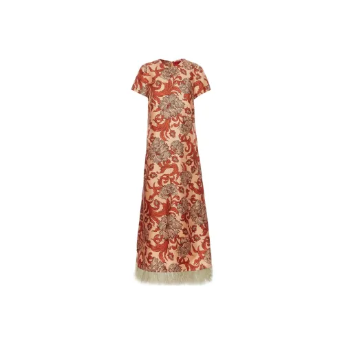 La DOUBLEJ. Swing Botanical print Silk Dress