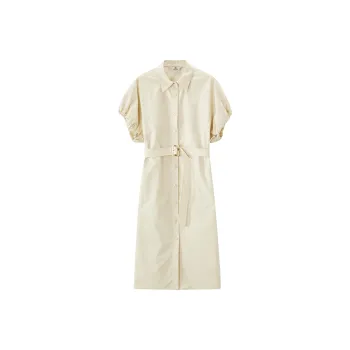 XIANGYING Short Sleeved Dress Women's Sage Green