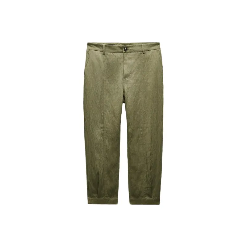 ZARA Casual Pants Women's Green-0