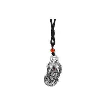 Old Qingyun Silver Building S999 Fine Silver Foot Silver Pendants Unisex