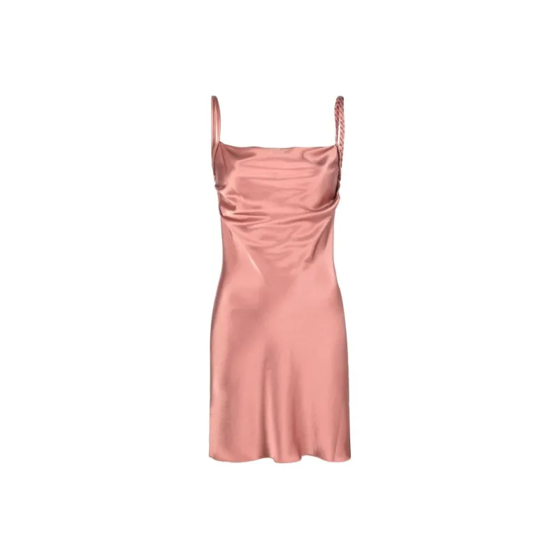 NANUSHKA Merva Slip Satin Mini Dress-0