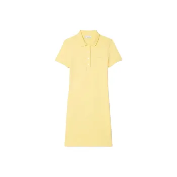 LACOSTE Short Sleeved Dresses Women's Light Yellow
