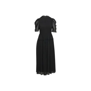 ARITZIA Wilfred Parlour Dress Short-Sleeved Dresses Women's BLACK/Black