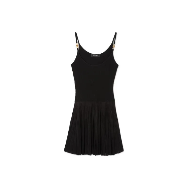 FANSIZHE VERSACE SS22 Slip Dresses Women's Black-0