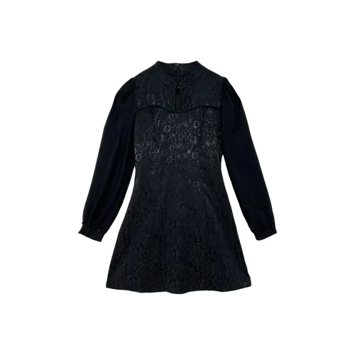 Icicofficial Long-Sleeved Dresses Women's Black