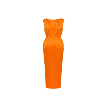 PRADA SS22 Sleeveless Dress Women's Orange