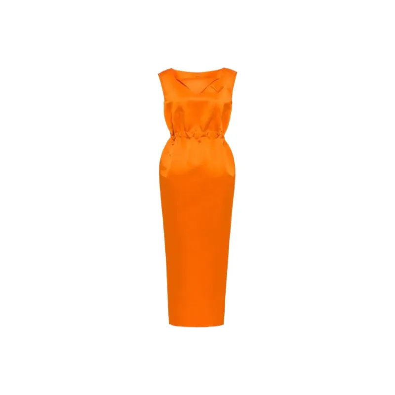 PRADA SS22 Sleeveless Dress Women's Orange-0