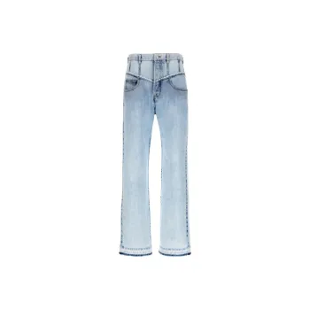 ISABEL MARANT Noemie Frayed Edge Straight Leg Jeans