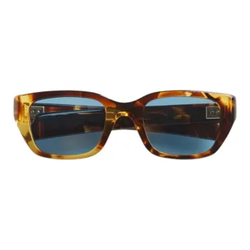 Bottega Veneta Recycled Acetate Metal Irregular Shape Sunglasses Women's Tortoiseshell
