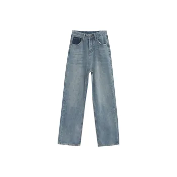 QYPRF Straight Jeans Women's Blue