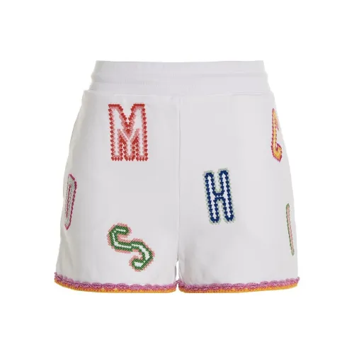 MOSCHINO Logo Embroidered Bermuda Shorts