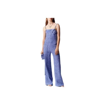 CHANEL Jumpsuit Women's Blue White