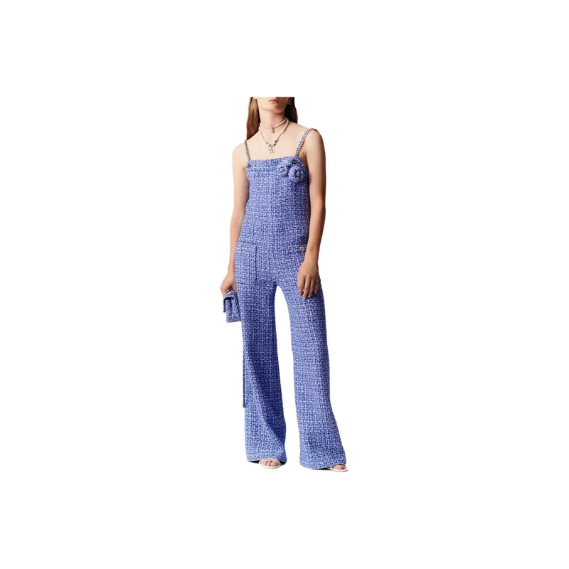 CHANEL Jumpsuit Women's Blue White-0