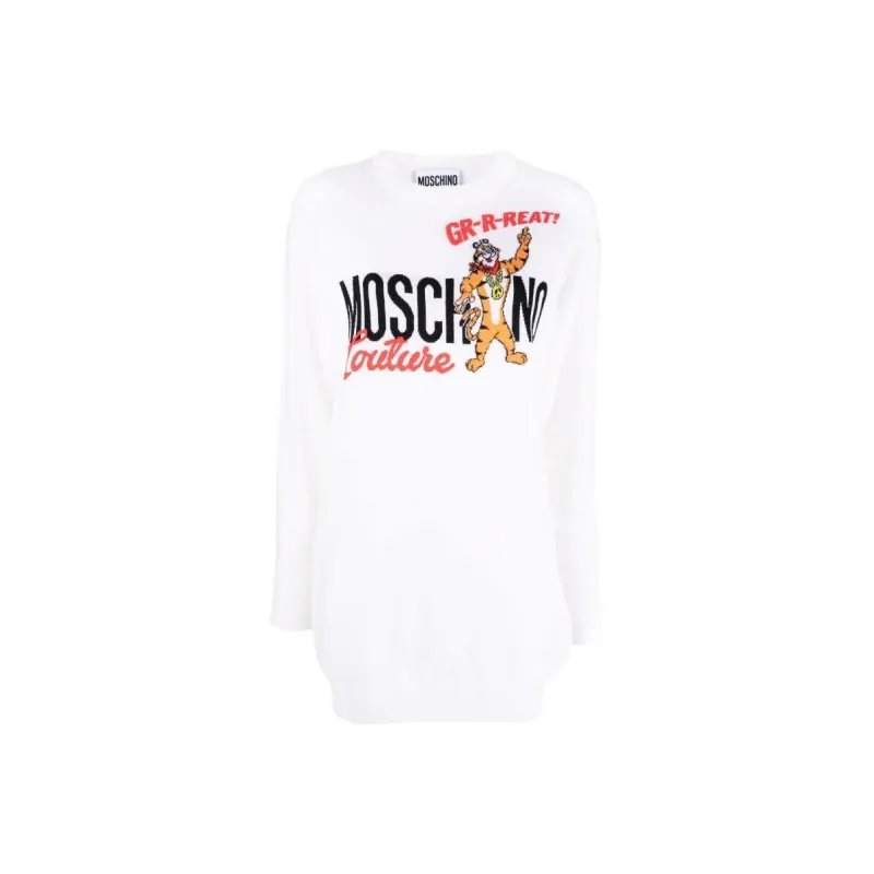 MOSCHINO Long-Sleeved Dresses Women's White-0