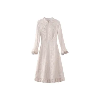JINYE ORIENTAL Dress Women's Beige Yellow