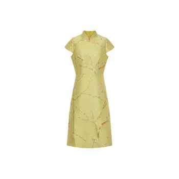 BBLLUUEE Short Sleeved Dresses Women's Jasmine Yellow