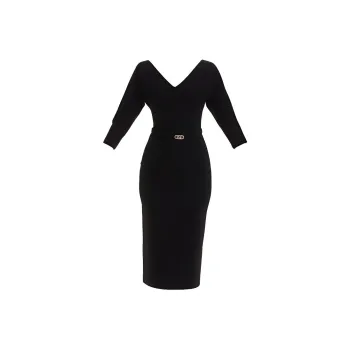 FENDI Long-Sleeved Dresses Women's Black