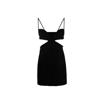 OFF WHITE Cut Out Detailed Sleeveless Mini Dress