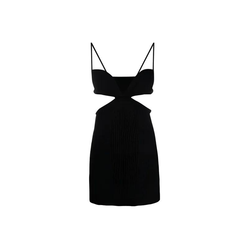 OFF WHITE Cut Out Detailed Sleeveless Mini Dress-0
