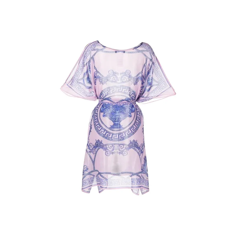 VERSACE Short-Sleeved Dresses Women's Pink-0