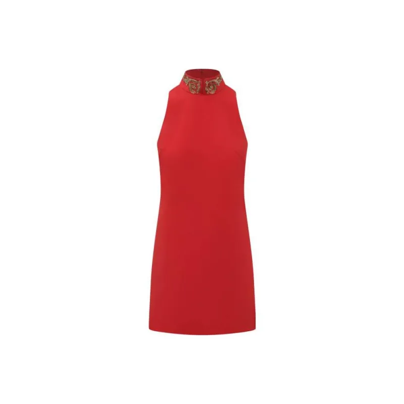 MOSCHINO Sleeveless Dresses Women's Red-0