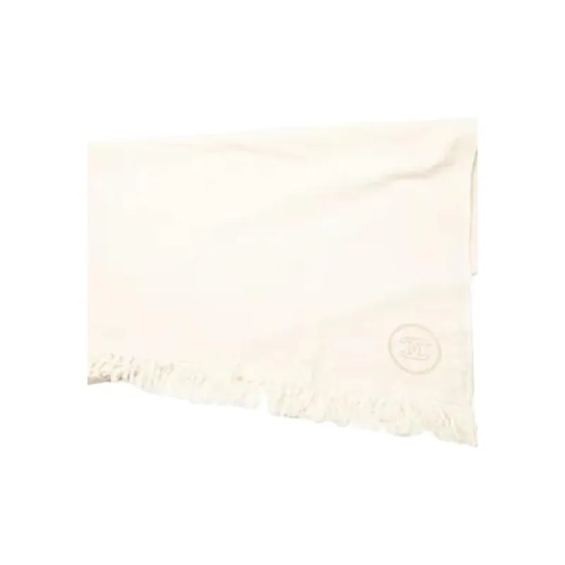 CHANEL 2010 2024 Cc Cotton Fringe Stole Scarves-1