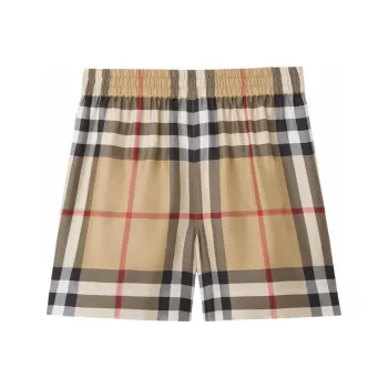 Burberry Checked Pleated Twill Skirt