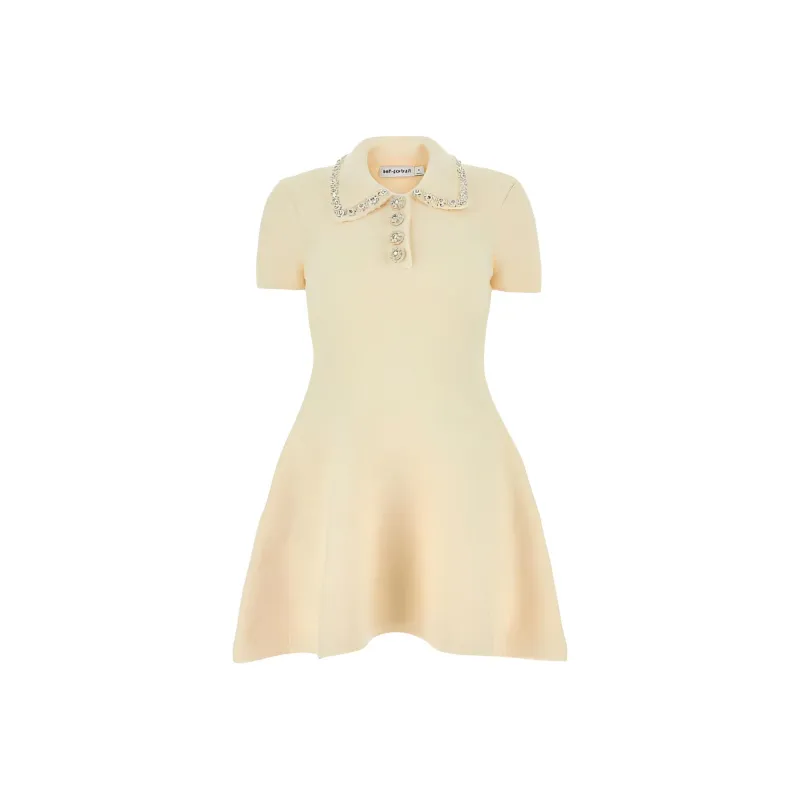 Self portrait Embellished Short Sleeved Dress-0