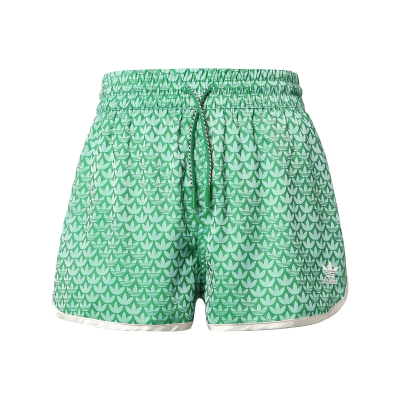 adidas originals Adicolor 70s High-Waist Monogram Shorts Green-0