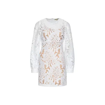 MICHAEL KORS MMK SS22 Long Sleeved Dress Women's White
