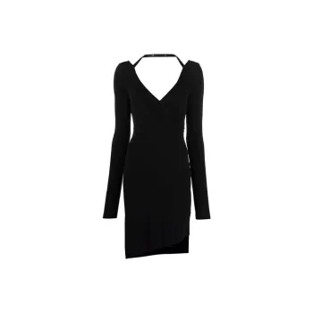 OFF WHITE Halterneck strap Asymmetric Dress
