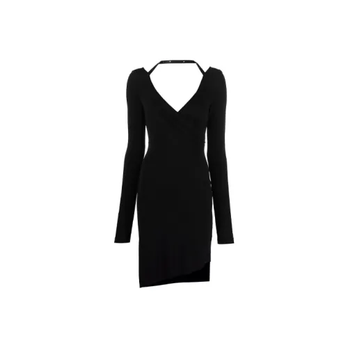 OFF WHITE Halterneck strap Asymmetric Dress