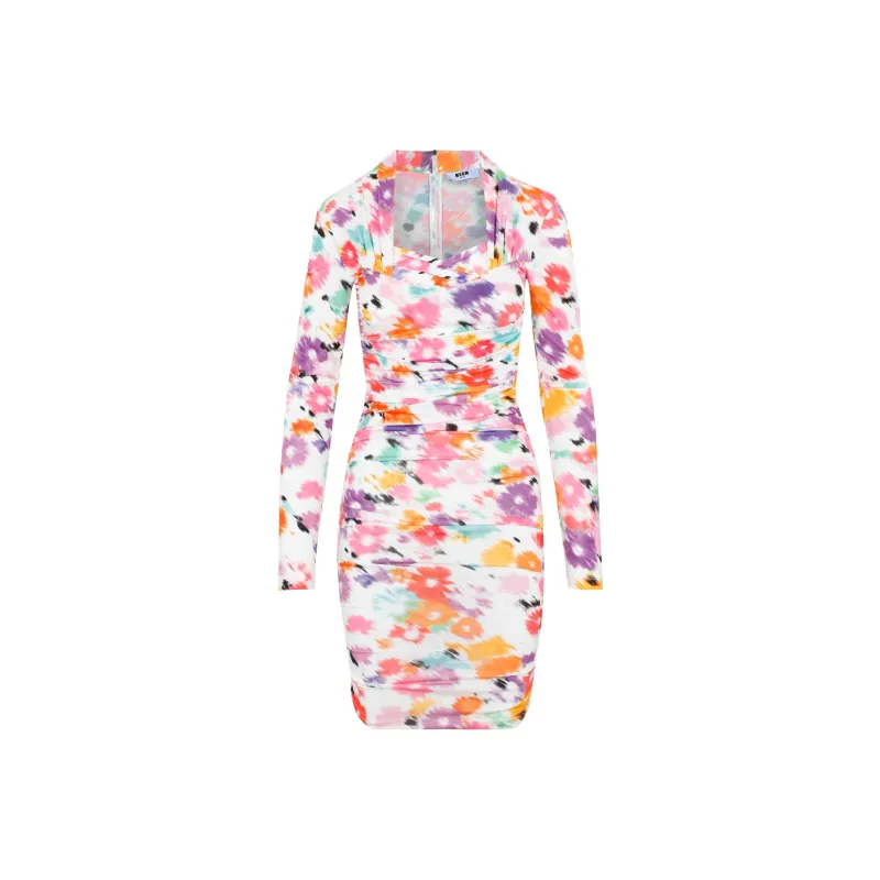 MSGM Long-Sleeved Dresses Women's Multicolor-0