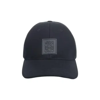 LOEWE Canvas Baseball Caps Unisex Black