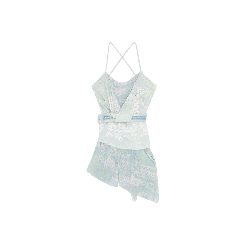 DIESEL Sleeveless Dresses Women's Light Blue-0