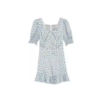 Bebe SS23 Short Sleeved Dresses Women's Blue White