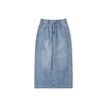 Lee Denim Long Skirts Women's Light Blue