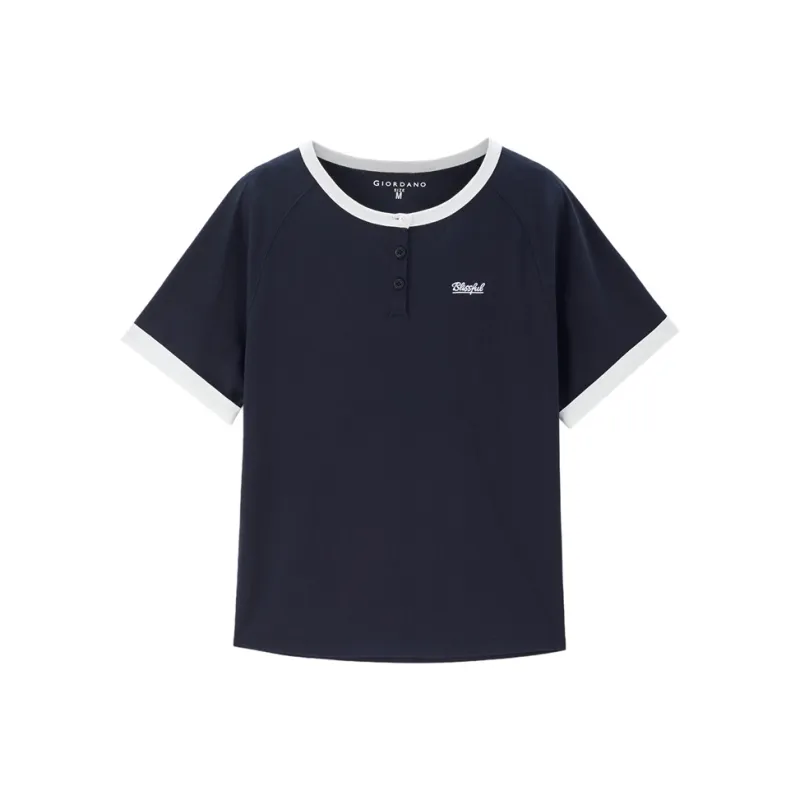 UNIQLO Raglan Sleeve T Shirt Women's Signature Marine Blue-0