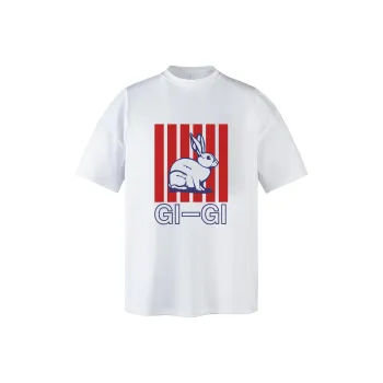 NOAHGIGI T Shirts Unisex White Lucky Rabbit