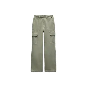 ZARA Cargo Pants Women's Light Green