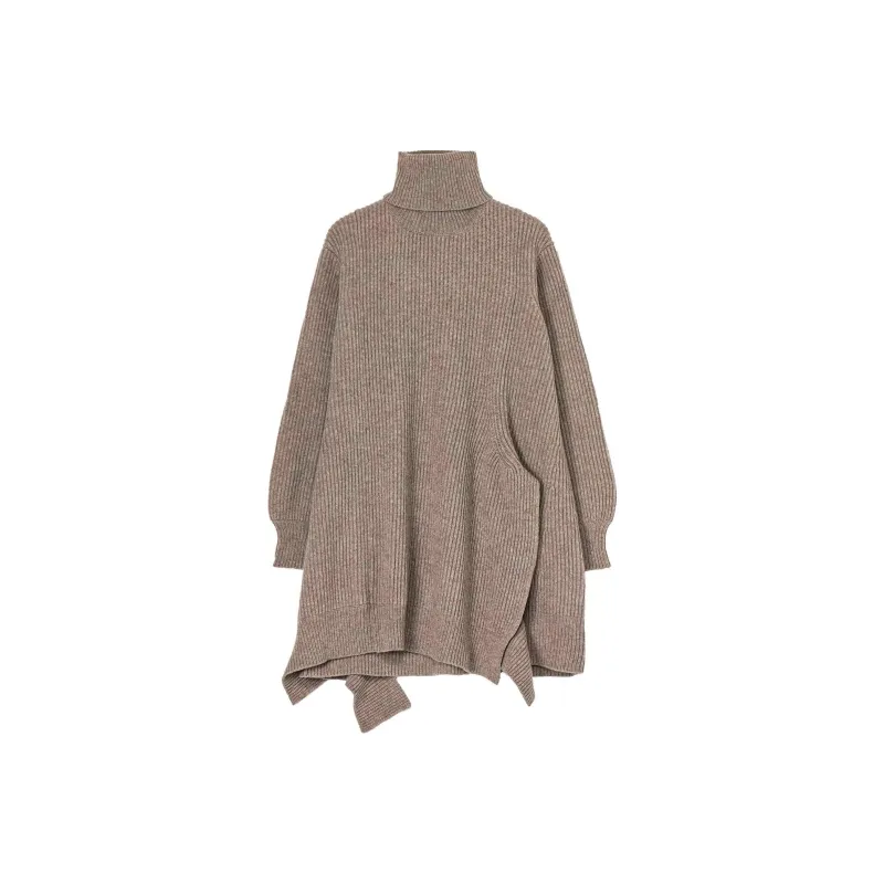 Yohji Yamamoto Roll Neck Asymmetric Long Sleeved Jumper-0