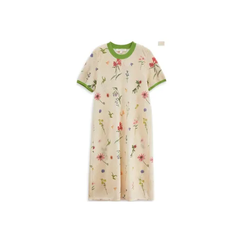 Insect SS24 Short-Sleeved Dresses Women's Champagne Floral