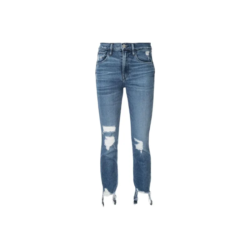 3X1 SS22 Ripped Pants Jeans Women's Blue-0