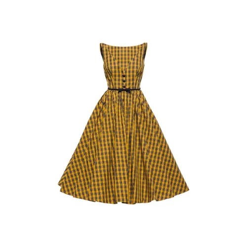 MIU MIU Sleeveless Dresses Women's Corn Yellow