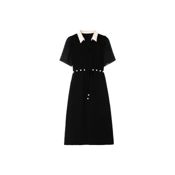 Mapping Short Sleeved Dresses Women's Black